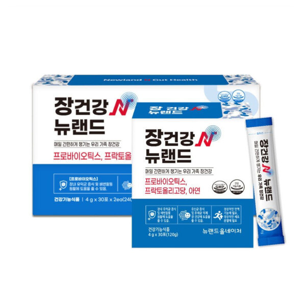 <b>뉴랜드올네이처</b> 장건강N <b>뉴랜드</b> 온가족 장건강 유산균 배변활동원활 면역기능 유익균증식