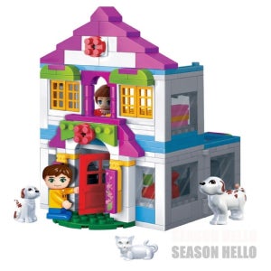 반바오 풀빌라 블록게임완구 블록장난감 유아블럭