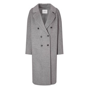 [헤지스 여성] 25FW 캐시미어 블렌디드 핸드메이드 더블 롱코트 HSCO5DC02G2