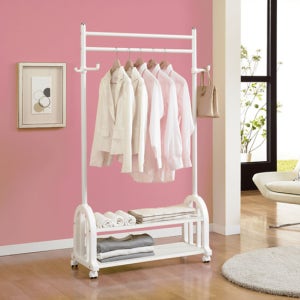 왕자행거 2단선반이동식행거 색상선택형