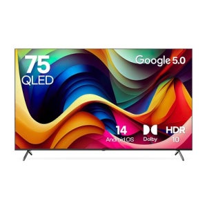 루컴즈 75인치 4K UHD QLED 구글OS 스마트 TV T7505CKG 스탠드포함 벽걸이형 크롬캐스트 기사방문설치 상하좌우조절