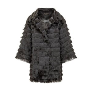 알베르타 페레티 Alberta Ferretti 7부 소매 프린지 스트레이트 헴 코트 06156641 0555 TP943905 06156641