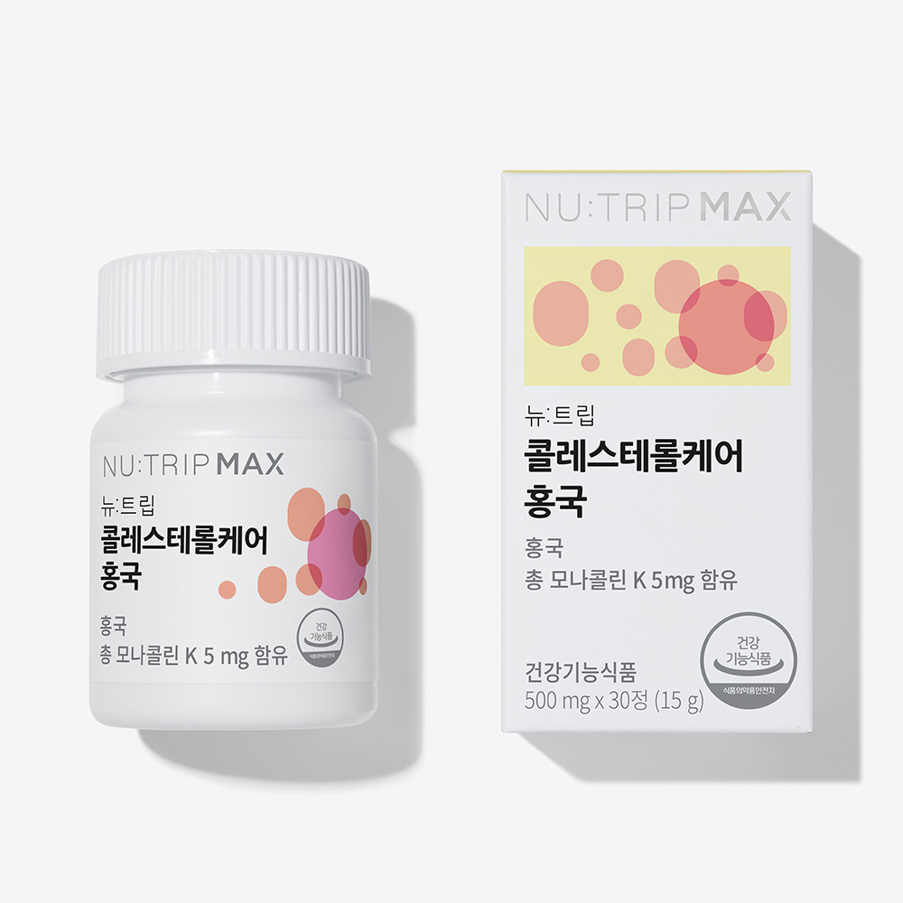 뉴트립 <b>콜레스테롤</b> 케어 홍국 500mg x 30정, 3개