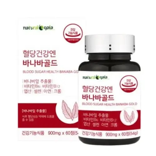 내츄럴<b>가이아</b> <b>혈당</b>건강엔 바나나골드, 60정, 3개