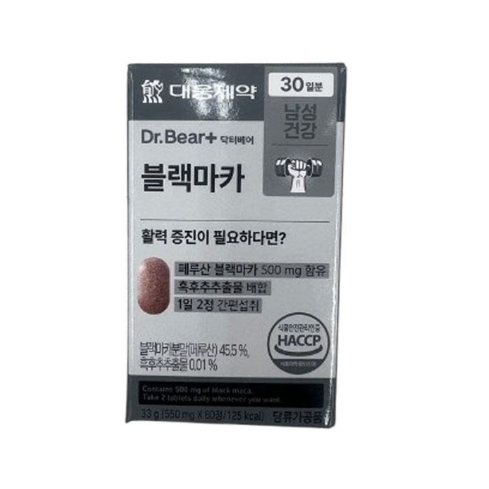 이앤에스 닥터베어 블랙마카 550mg x 60정, 1개