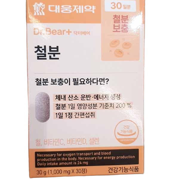 닥터베어 철분 1000mg x 30정, 1개