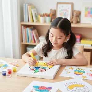 팝콘펜 미술놀이 세트 엄마표 집콕놀이 입체 그림 그리기