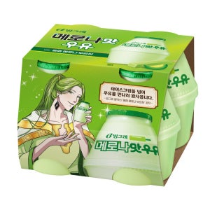 빙그레 메로나맛 우유 (240ML * 4.0)