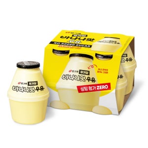 빙그레 무가당 바나나맛 우유 (240ML * 4.0)