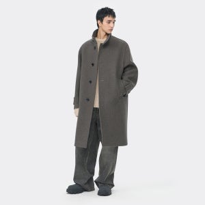 [커스텀멜로우] Brown Wool Highneck Coat CWCAW25613BRX