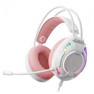 COX V800 가상 7.1 ENC RGB 진동 게이밍 헤드셋 (화이트)