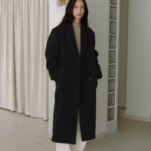 [블루브릭] Hairy wool coat (black)