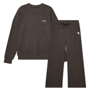 마일드 와플 여성 이지웨어 세트 - 다크브라운