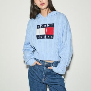 타미진스 센터 플래그 케이블 후디 T32E7KTO43TWT1C1X