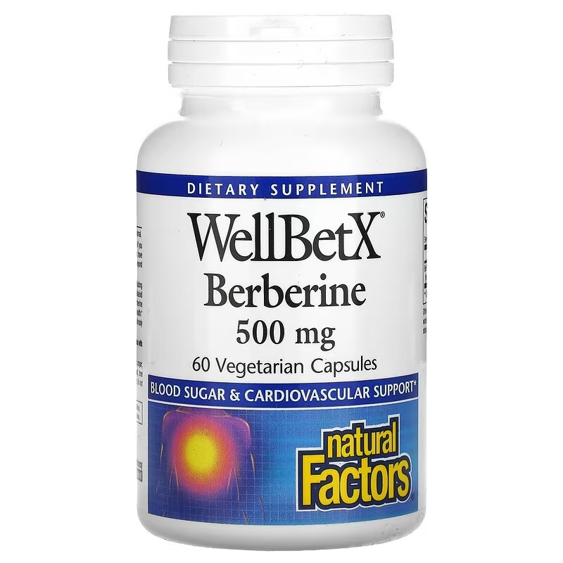 네추럴팩터스 <b>WellBetX 베르베린</b> 500mg x 60캡슐, 2개