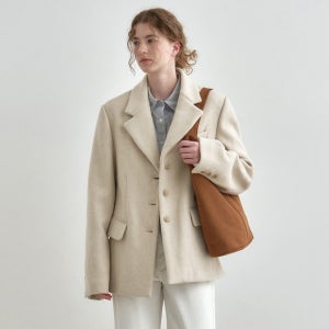 몽돌 클래식 울 블렌드 블레이저 자켓 오트밀 MDJK046OATMEAL