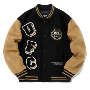 UFC 크루 릴렉스핏 울 바시티 자켓 U2PJT4303BK