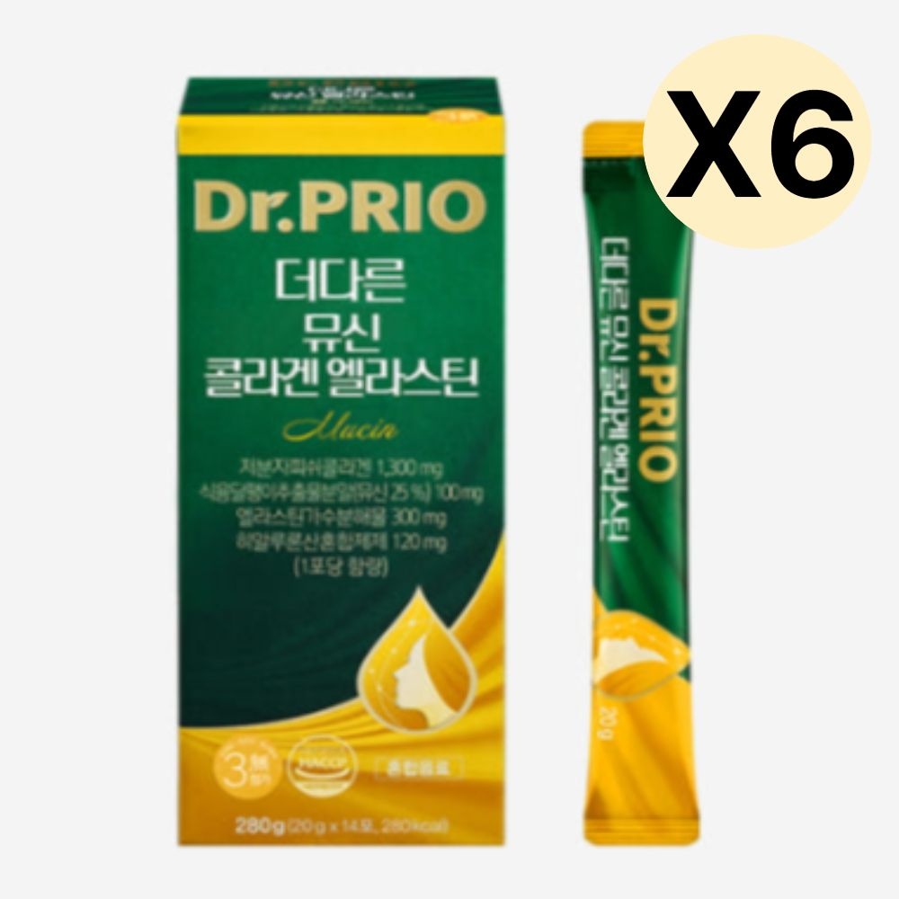 닥터프리오 <b>더다른 뮤신</b> 콜라겐 <b>엘라스틴</b> 선물 14포X6