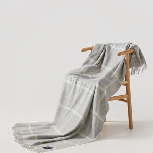 [아브라함문] 메리노 울 블랭킷 - 윈도우페인 그레이
