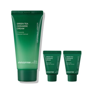 이니스프리 그린티 세라마이드 크림 80mL (튜브형) + 그린티 세라마이드 크림 15mL 2개