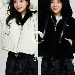 [짐브로] 퀼팅 양면 리버시블 퍼 자켓 E