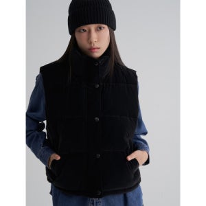 [에잇세컨즈] 글로시 패딩 베스트  블랙 355X38LY75