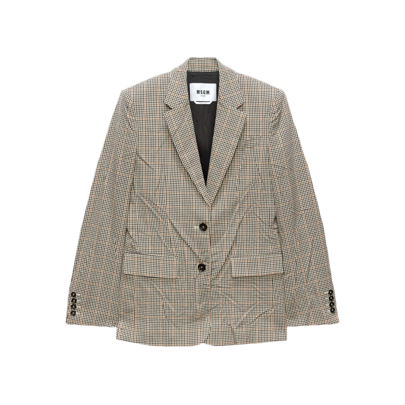 MSGM 체크 블레이저 베이지계열 Italy 36 KR 44 3941MDG26257619