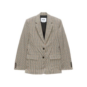 MSGM 체크 블레이저 베이지계열 Italy 36 KR 44 3941MDG26257619