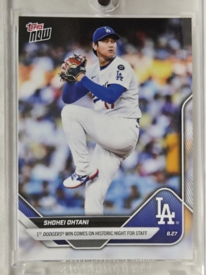 2025 TOPPS NOW 탑스 나우 오타니 쇼헤이 LA 다저스 투수 첫승 기념 MLB 메이저리그 야구 카드