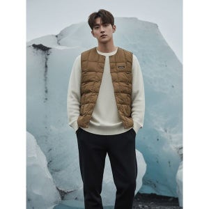 [뉴발란스]  UNI 플라잉 사각퀼팅 유러피안 구스다운 베스트 베이지 NBNPD42953-35