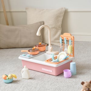 [모던하우스][핑크][SNS 대란템] 리틀키친 물나오는 싱크대놀이 핑크 PY0325006
