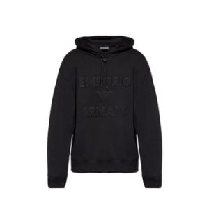 알마니 엠포리오 아르마니 로고 패치 드로스트링 후드티 EM001121AF10013 UC001 TP940497714 EM001121AF10013