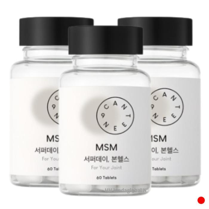 <b>캔틴나인 MSM</b> 서퍼데이 본헬스 관절 연골건강 60정 X3