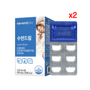 <b>내츄럴플러스</b> 수면드림 락티움 유단백가수분해물 비타민b <b>꿀잠</b> 수면영양제