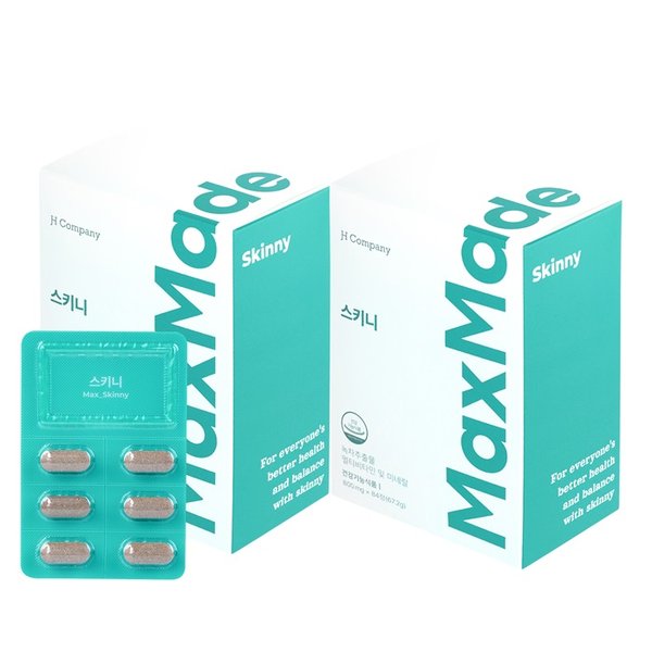 <b>맥스메이드</b> 스키니 2개월 <b>녹차</b> 카테킨 다이어트 보조제 체지방 혈당컷