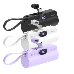 [🚀오늘출발] 스카이 필 2in1 LED 일체형 도킹형 미니 보조배터리 C타입 8핀 5000mAh X13 휴대용 보배