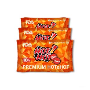[어린이 안전인증 획득] 핫앤핫 더블미니 핫팩(ORANGE) 60개(2pcs X30) 국내직접생산 최신품만 출고 FDA/ISO14001(환경)인증으로 검증된 가장 안전한 제품