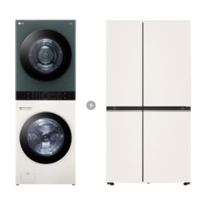LG 트롬 오브제컬렉션 워시타워 + LG 디오스 AI 오브제컬렉션 냉장고 (매직스페이스) 20EG-S84ME1