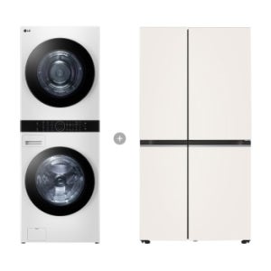 LG 트롬 오브제컬렉션 워시타워 + LG 디오스 AI 오브제컬렉션 냉장고 (매직스페이스) 20WN-S84ME1