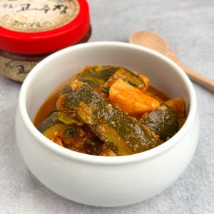 직접만든 고추장이 들어 간 호박고추장찌게🥘, 100년 넘은 레시피 안성 콩과샘물