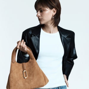 [닥스 액세서리] 닥스 dakswomensacc 탄브라운 D락장식 스웨이드 토트백 S DCBA6E965W2