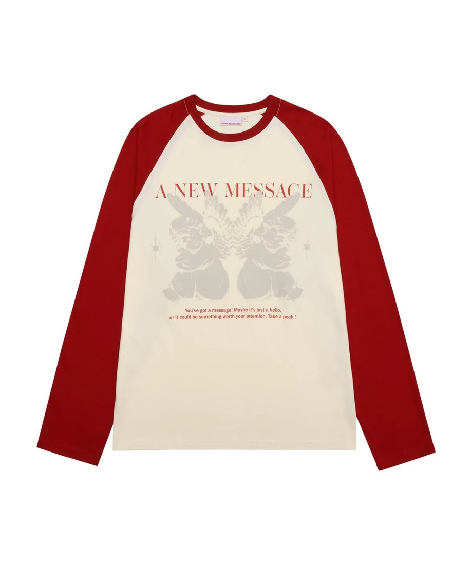 아메스 월드와이드 ANGEL RAGLAN LONGSLEEVE TEE (Ivory)