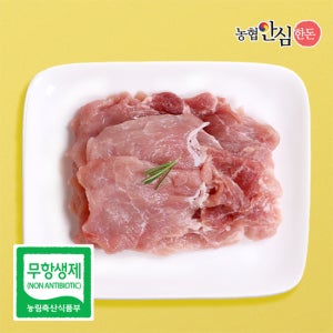 [농협안심한돈](냉장)무항생제 국내산 후지(뒷다리살) 불고기용 500g
