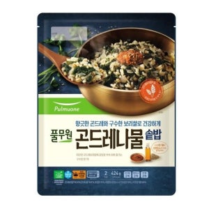 풀무원 곤드레나물솥밥2인 424g 캠핑 여행 브런치 식단