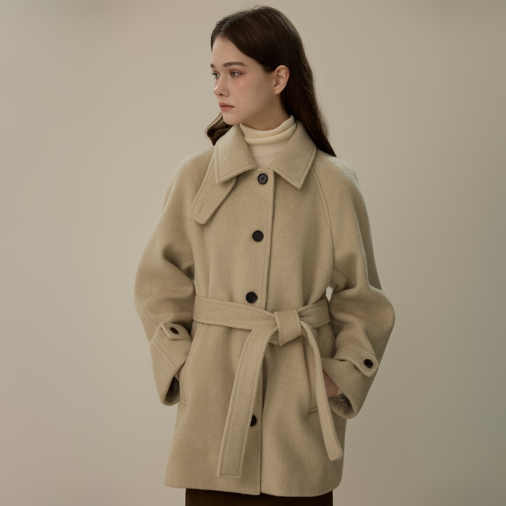[엘리오티] Shelter Wool Half Coat_2Color