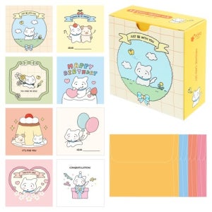 포포팬시 보들강아지 카드 봉투 세트 24매 친구사랑 감사편지