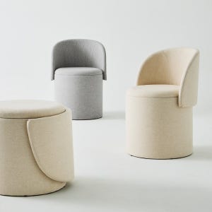 폴딩 백레스트 수납스툴 등받이 화장대 의자