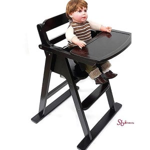 유아식탁의자 월넛 체어 접이식 4살 하이 아기 베이비 아이 원목 애기 영유아hxm637