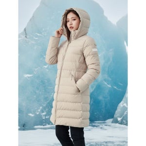 [뉴발란스]   여성 슬림핏 롱구스다운 패딩 베이지 NBNPC4W942-35