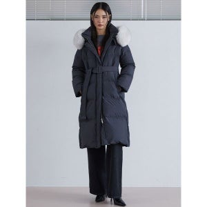 [에고이스트] 차콜 시가폭스퍼 클래식 롱 다운점퍼 EQ4TD009